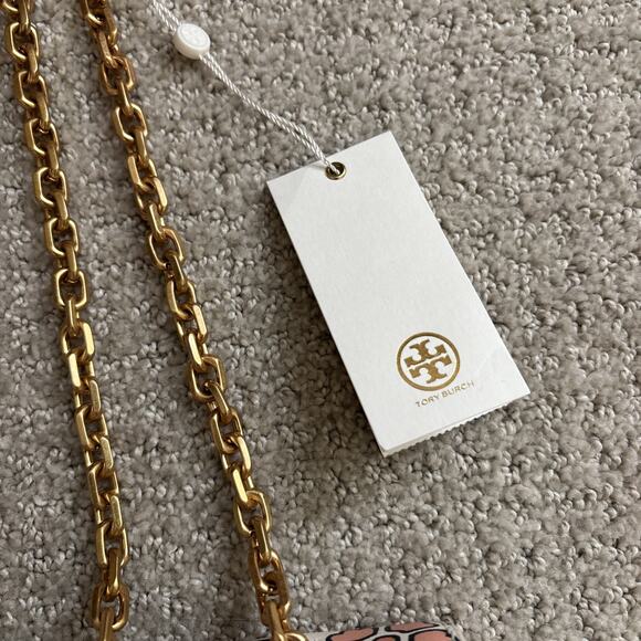 Tory Burch Gemini Link Hicks Garden Large Chain Leather Shoulder/crossbody Bag - Picture 3 of 15